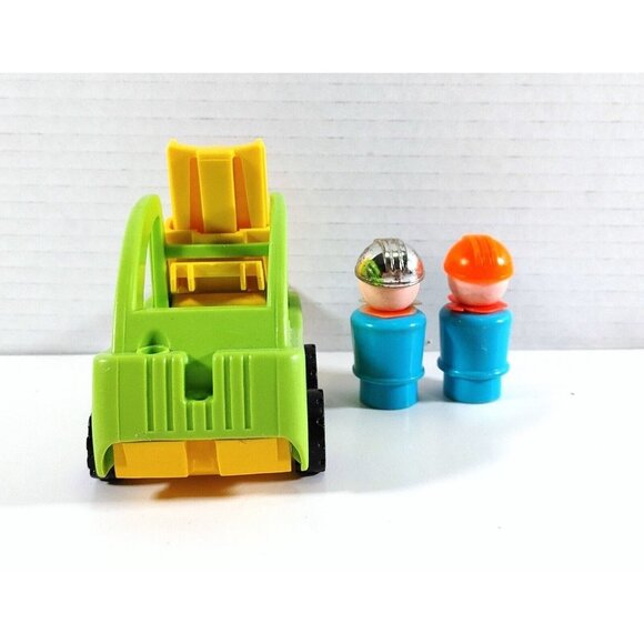 Fisher Price Little People Vintage construction truck & 2 men figures lot - Picture 3 of 3